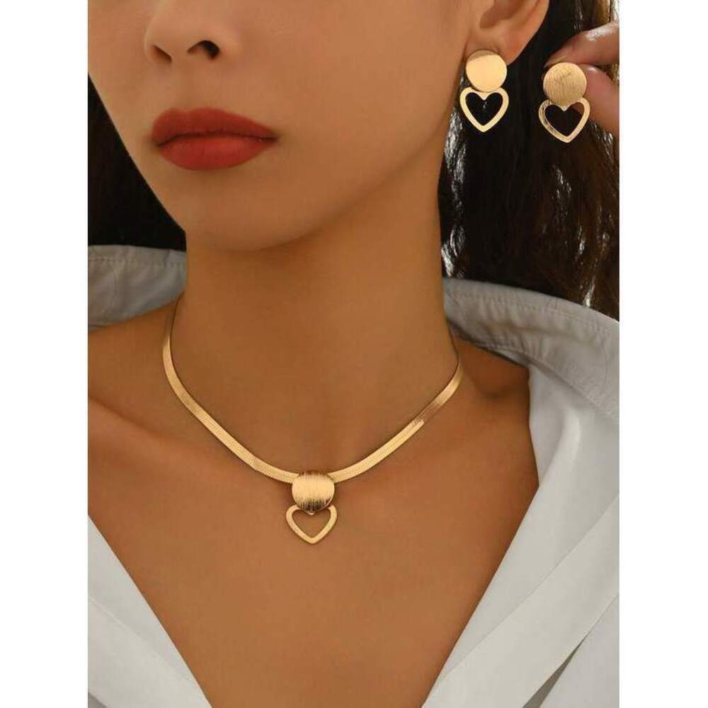 Jewelry Set For , Including Earrings, Necklace, Geometric Holl Minimalist